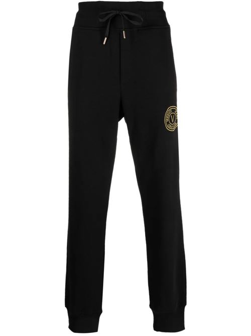 Pantalone da uomo nero con logo Versace Jeans | 76GAAT02CF01TG89